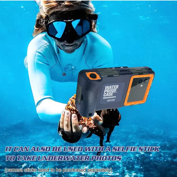 UrbanX Professional [15m/50ft] Swimming Diving Surfing Snorkeling Photo Video Waterproof Protective Case Underwater Housing for P Smart Z And all Phones Up to 6.9 Inch LCD with Lanyard