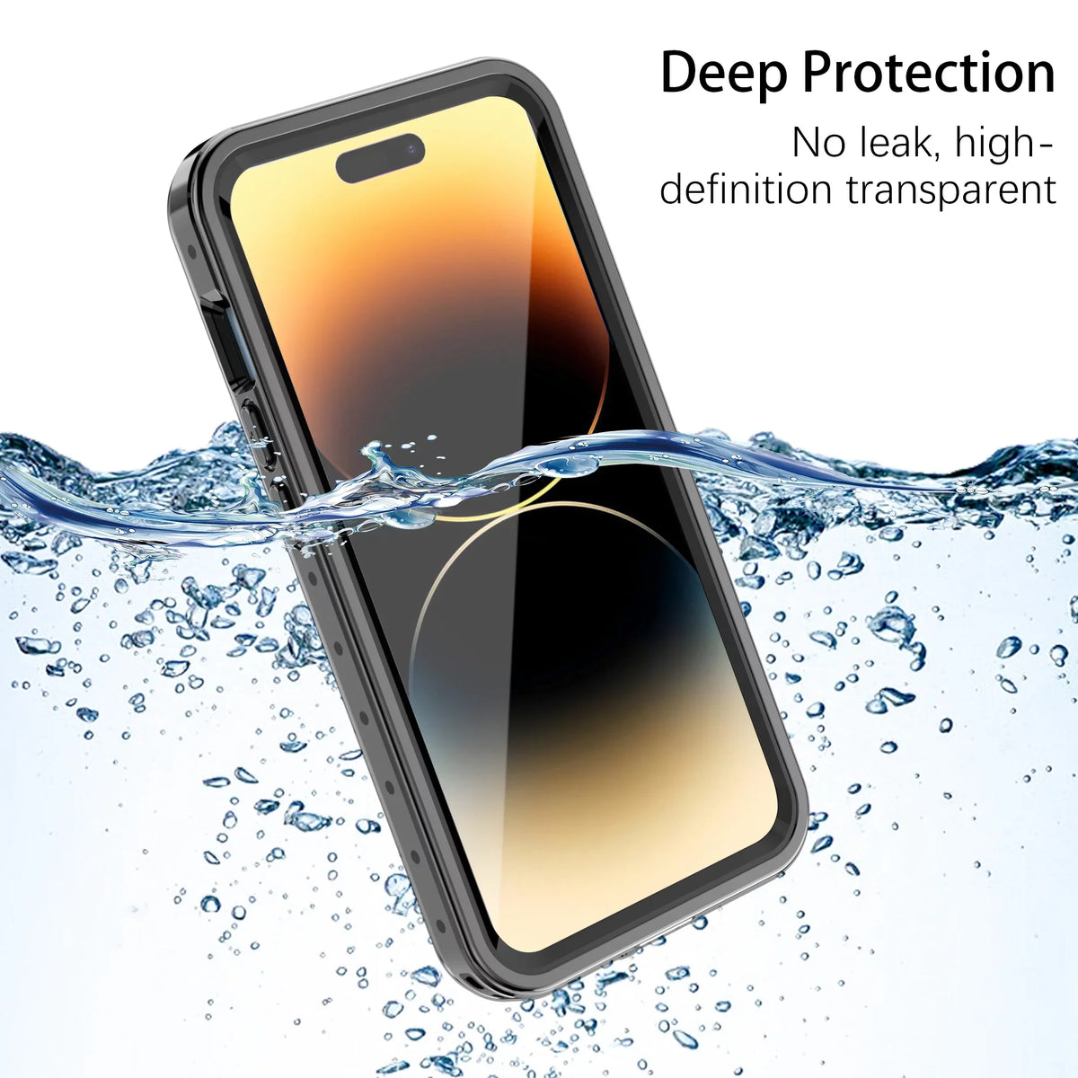 SaniMore for iPhone 14 Pro Max 6.7" 2022 Case with Built-in Screen Protector Dustproof Strong Drop protected Full Body Protective Waterproof wrap for iPhone 14 Por Max 6.7 2022, Clear