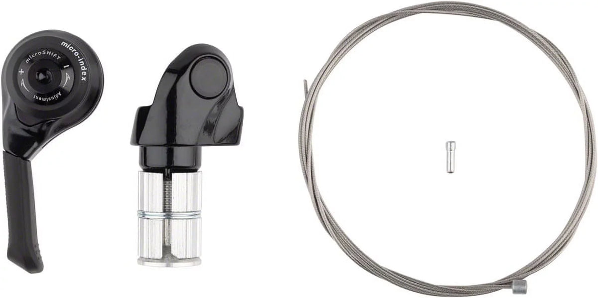 microSHIFT Left Bar End Shifter - For Mountain Pull Doubles and Triples Shimano