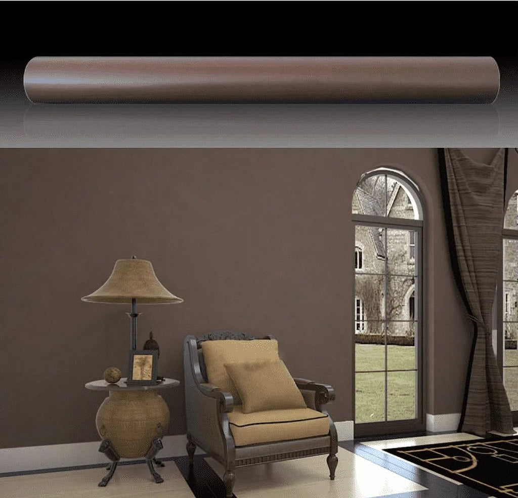 MOYISHI Solid Brown Furniture Paper Self-Adhesive Shelf Liner Wardrobe Sticker 17.7 Inch by 9.8 Feet