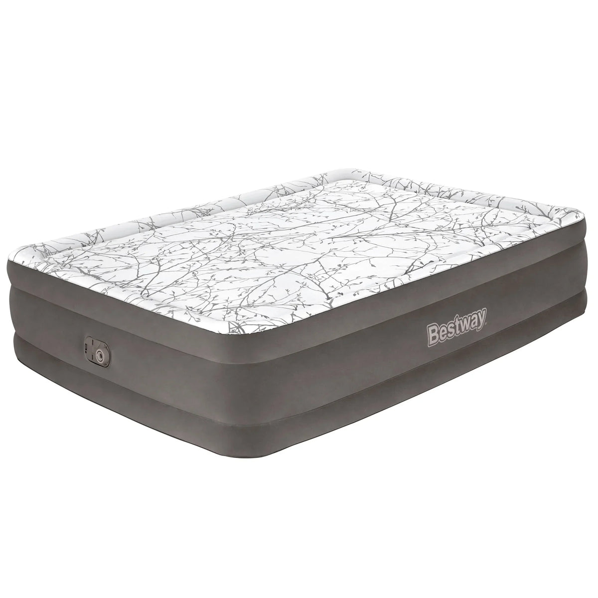 Bestway Tritech Cushify Top Air Mattress Queen 18” with Built-in AC Pump and Antimicrobial Coating