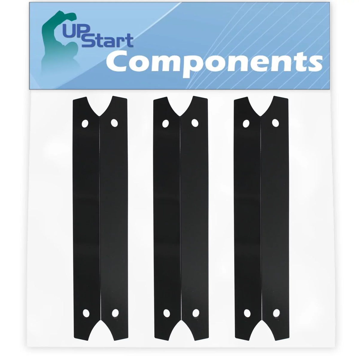 3-Pack BBQ Grill Heat Shield Plate Tent Replacement Parts for Charmglow 8107400F - appropriate Barbeque Porcelain Steel Flame Tamer, Flavorizer Bar, Vaporizer Bar, Burner protector 17 3/4"