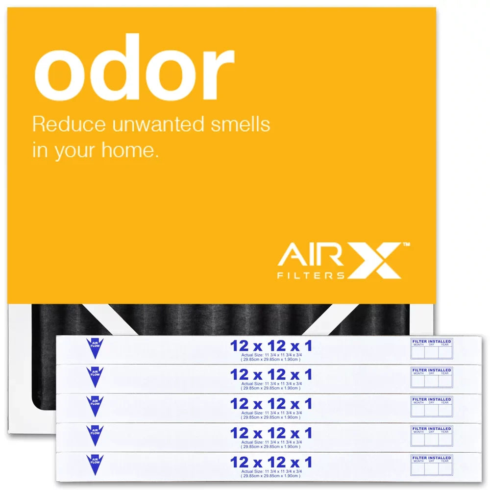 AIRx Filters Odor 12x12x1 Air Filter appropriate/Replacement MERV 4 AC Furnace Pleated Filter, 6-Pack