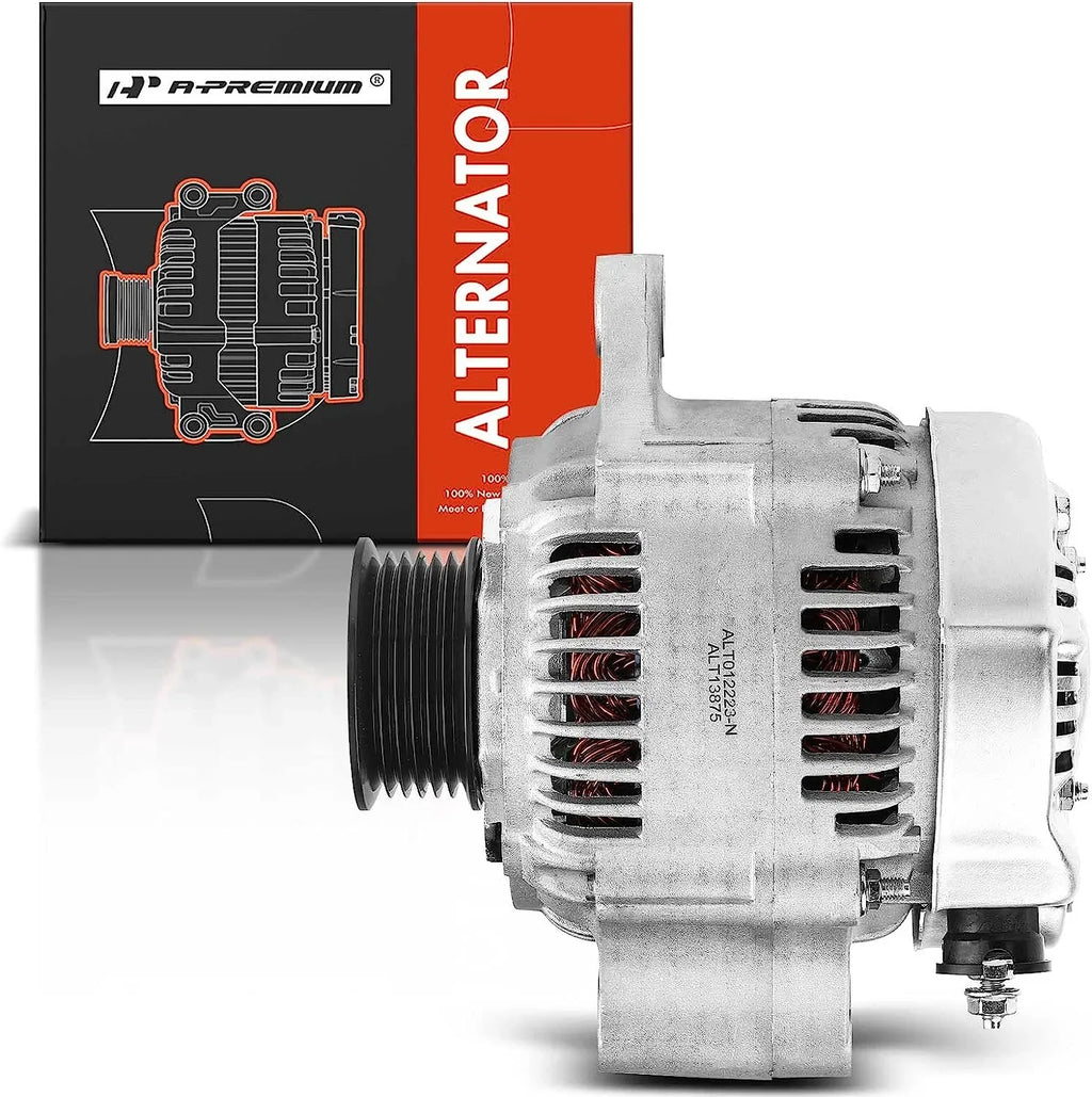 A-Premium Alternator matching with Isuzu Trooper 2000-2002 & Acura SLX 1999, V6 3.5L, 90Amp 12Volt CW 6-Groove Clutch Pulley