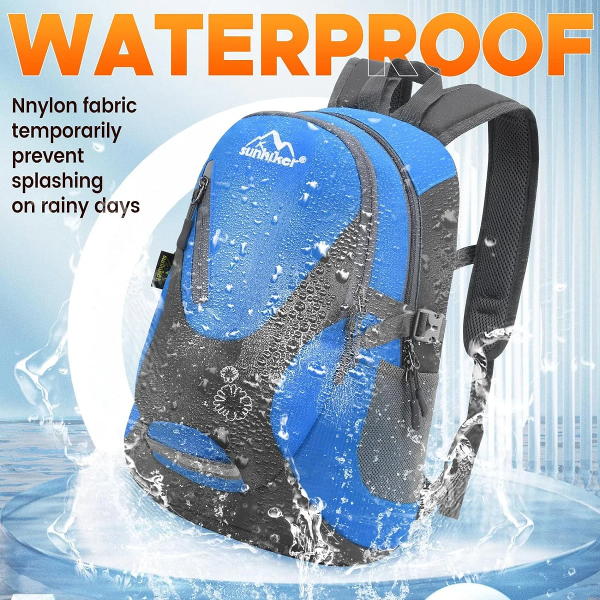 sunhiker Cycling Hiking Backpack aqua immune Travel Backpack Lightweight SMALL Daypack M0714 Small Blue