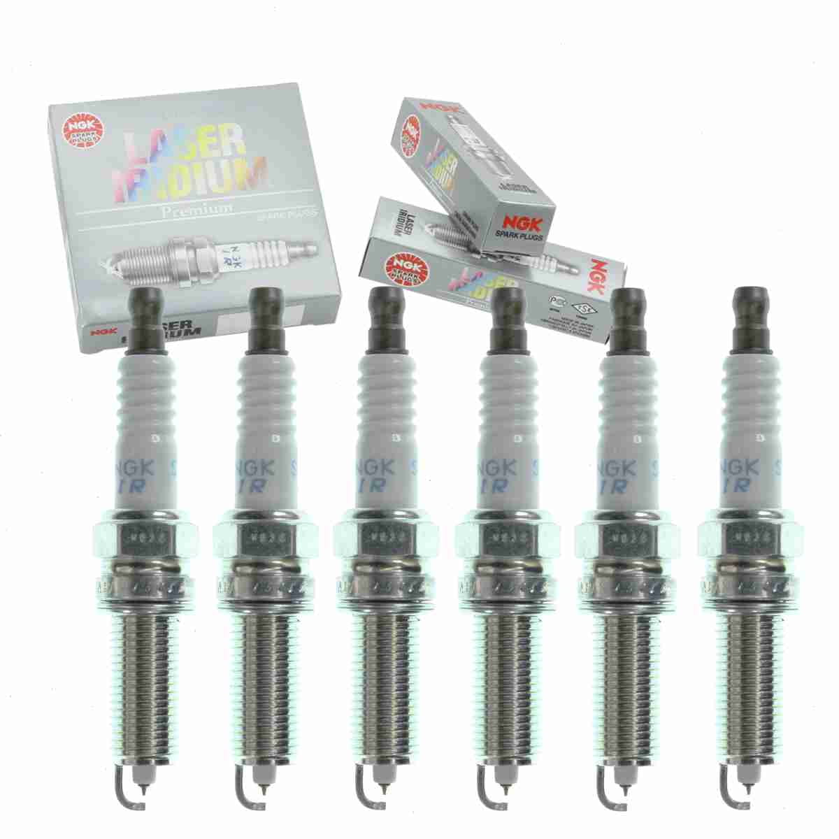 6 pc NGK Laser Iridium Spark Plugs appropriate with Hyundai Genesis Coupe 3.8L V6 2010-2016