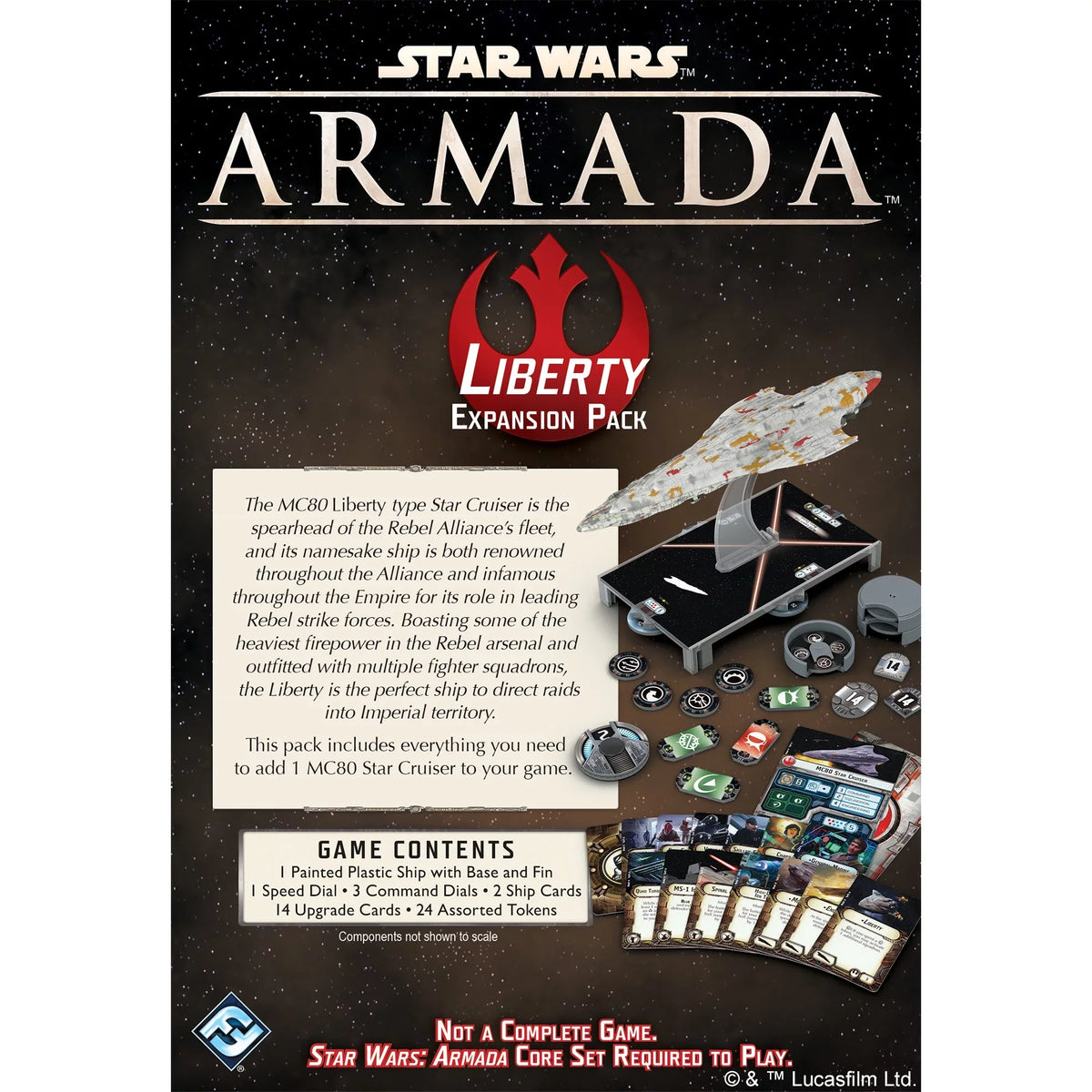 Star Wars Armada: Liberty Class Cruiser Expansion Miniature Game for Ages 14 and Up, from Asmodee