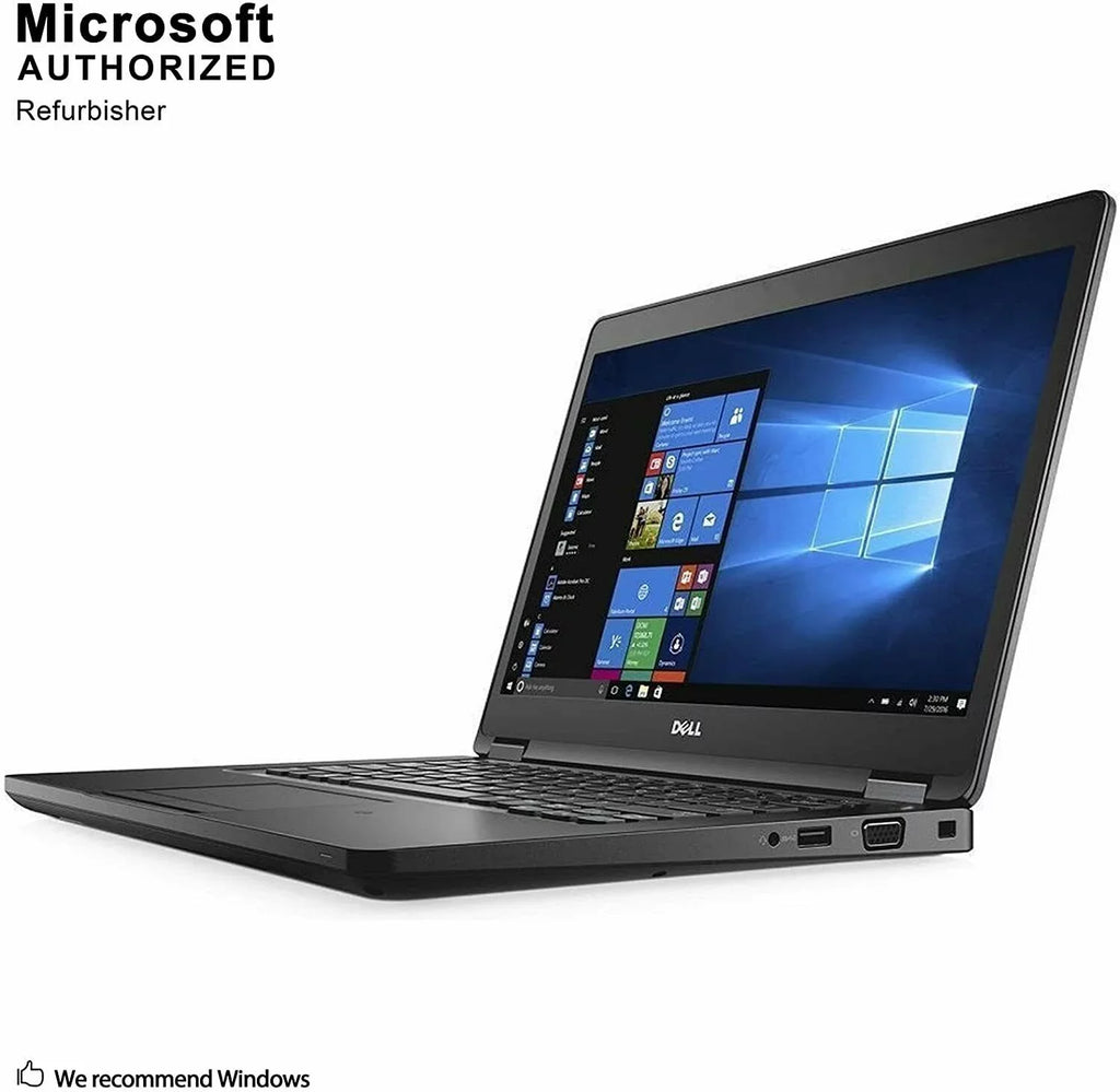 USED  Latitude 5480 Business Laptop, 14.0'' HD (1366 x 768) Non-Touch,  6th Gen Core i5-6300U, 16GB RAM, 256GB SSD,  HD 520 Graphics, Windows 10 Pro