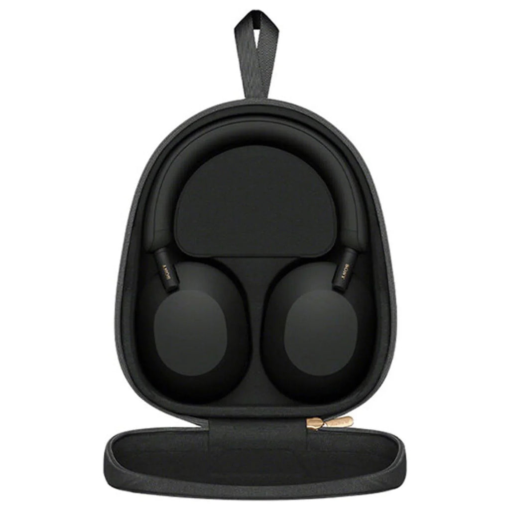 WH-1000XM5 Noise-Canceling Wireless Over-Ear Headphones (Black), 30 Hours Playback Time, Hands-Free Calling, Alexa Voice Control - Kit with Charging Cube and Portable Charger