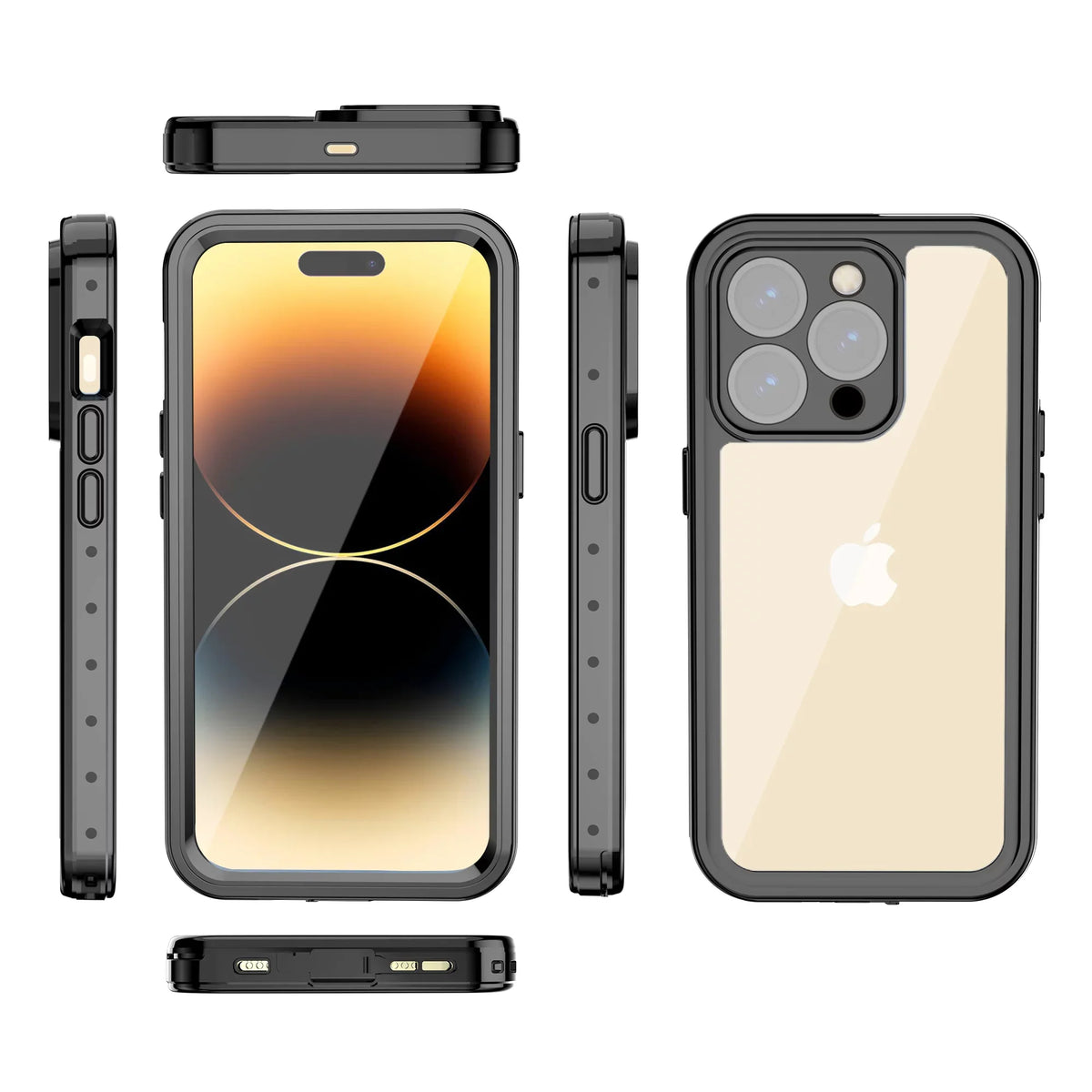 SaniMore for iPhone 14 Pro Max 6.7" 2022 Case with Built-in Screen Protector Dustproof Strong Drop protected Full Body Protective Waterproof wrap for iPhone 14 Por Max 6.7 2022, Clear