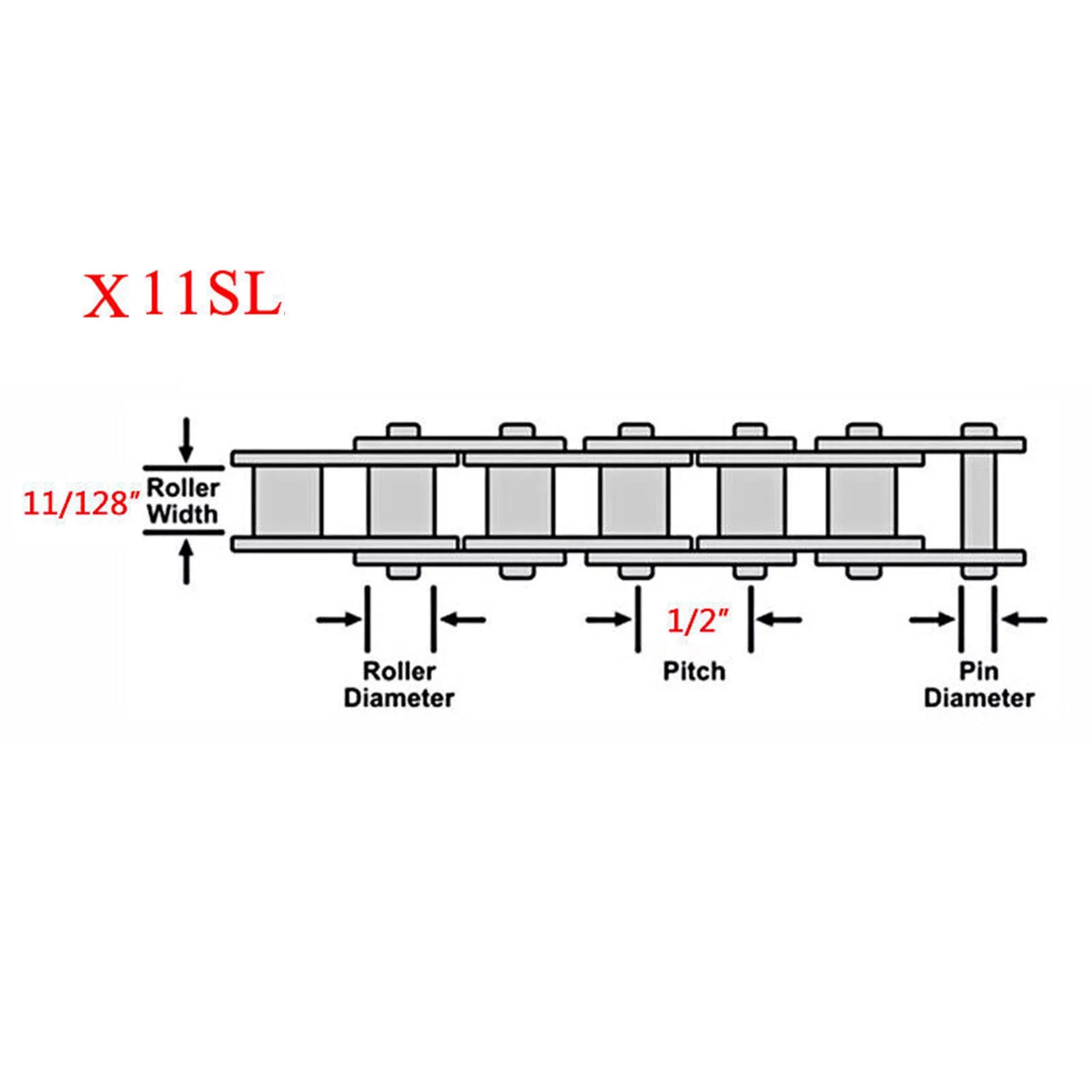KMC X11SL Speed Mountain Road Bike Chain Reusable Missing Link 11 for 11-Speed Drivetrain System