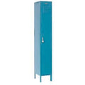 Single Tier Paramount Locker with 1 Door Ready to Assemble, Blue. 12 x 18 x 72 in